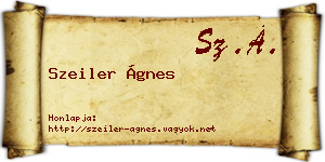 Szeiler Ágnes névjegykártya